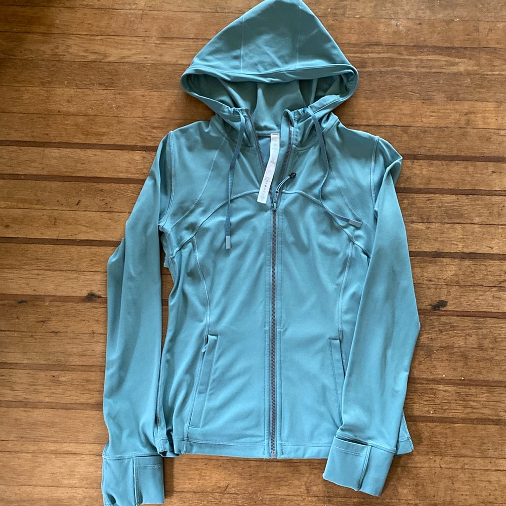 Lululemon Hooded Define Jacket Nulu Tidewater Teal Size 8